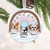 Personalized  Dog Memo Rainbow Bridge Circle Ornament AG263 85O58 thumb 1