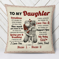 Personalized To My Daughter Dad Pillow FB52 67O53 thumb 1