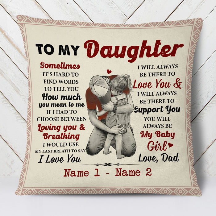 Personalized To My Daughter Dad Pillow FB52 67O53 1