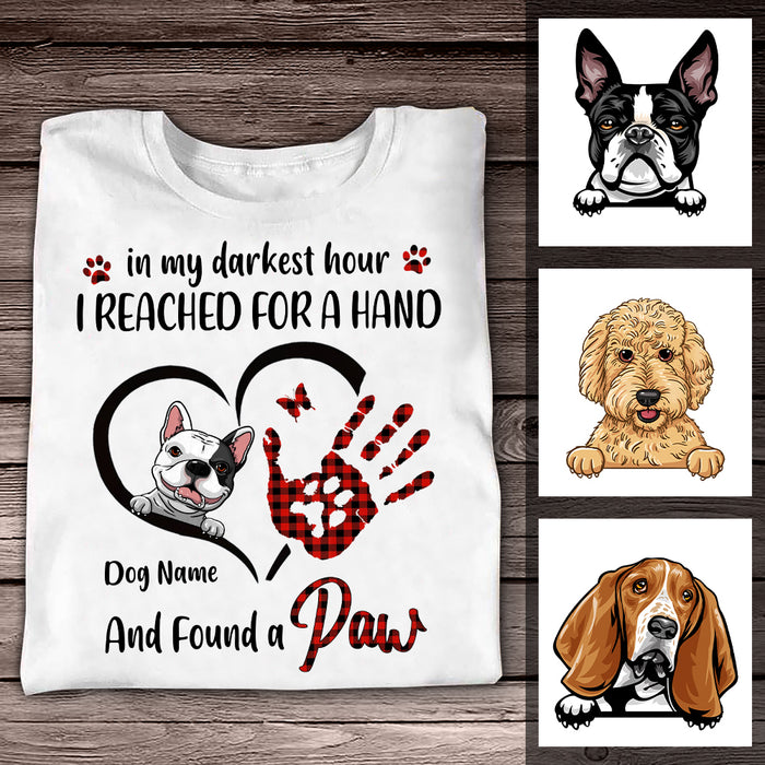 Personalized  Dog I Found A Paw T Shirt AG266 85O57 1