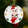 Personalized Cat Christmas Circle Ornament AG265 24O53 thumb 1