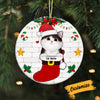 Personalized Cat Christmas Circle Ornament AG265 24O53 1