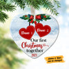 Personalized Christmas  Couple Heart Ornament AG264 26O58 1