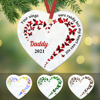 Personalized Memo Dad Mom Family Heaven Heart Ornament AG271 81O58 thumb 1