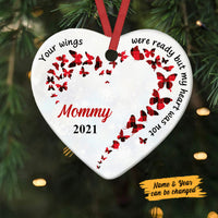 Personalized Memo Dad Mom Family Heaven Heart Ornament AG271 81O58 thumb 1