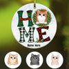 Personalized Cat Home Christmas Circle Ornament AG266 24O47 thumb 1