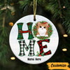 Personalized Cat Home Christmas Circle Ornament AG266 24O47 thumb 1