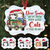 Personalized Christmas Cat Red Truck Benelux Ornament AG262 24O53 thumb 1