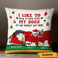 Personalized Stay In Bed With My Dog Christmas Pillow AG261 29O47 (Insert Included) thumb 1
