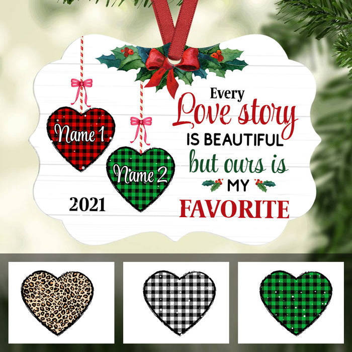 Personalized Christmas Couple Benelux Ornament AG265 26O47 1