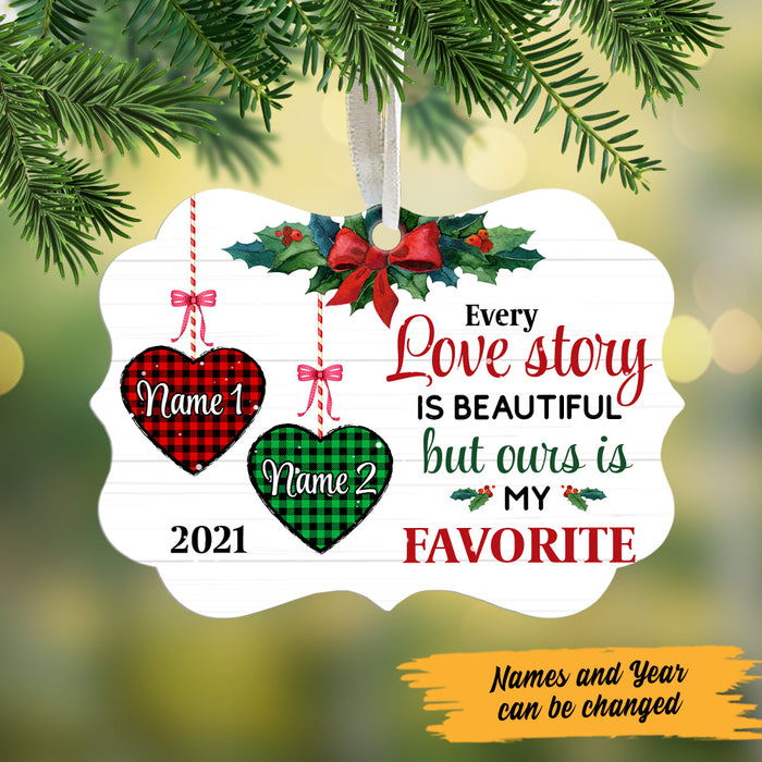 Personalized Christmas Couple Benelux Ornament AG265 26O47 1