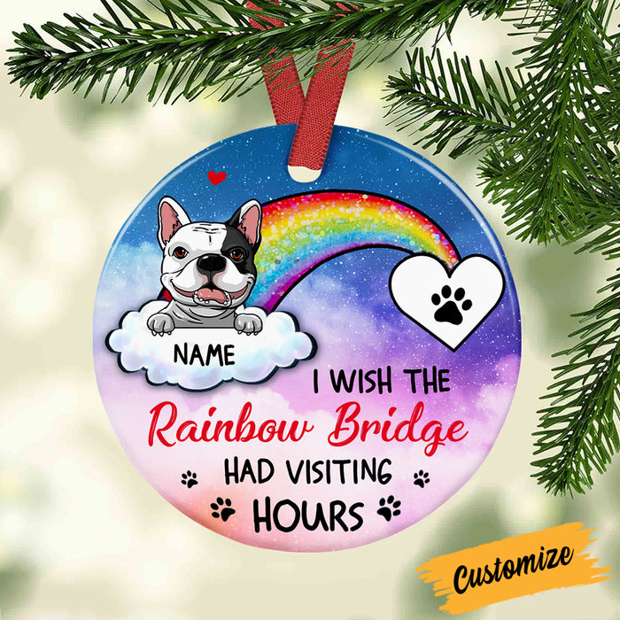 Personalized Dog Memo Rainbow Bridge Circle Ornament AG263 95O57 1