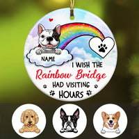 Personalized Dog Memo Rainbow Bridge Circle Ornament AG263 95O57 thumb 1