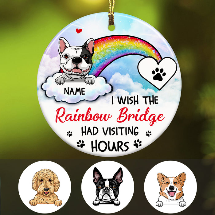 Personalized Dog Memo Rainbow Bridge Circle Ornament AG263 95O57 1