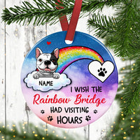 Personalized Dog Memo Rainbow Bridge Circle Ornament AG263 95O57 thumb 1