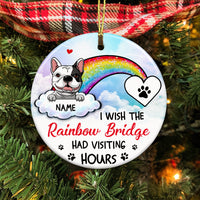 Personalized Dog Memo Rainbow Bridge Circle Ornament AG263 95O57 thumb 1