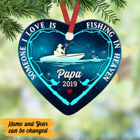Personalized Fishing Memo Dad Heart Ornament AG262 87O57 thumb 1