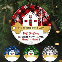 Personalized First Christmas New Home Circle Ornament AG305 24O58 thumb 1
