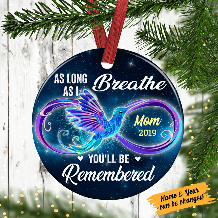 Personalized Memo Mom Dad Circle Ornament AG263 87O57 1