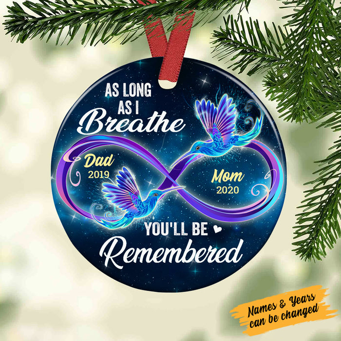 Personalized Memo Mom Dad Circle Ornament AG263 87O57 1