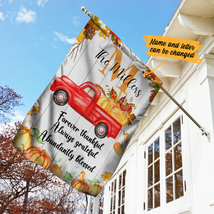 Personalized Thankful Fall Blessed Flag AG222 26O34 1