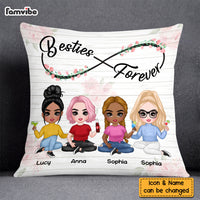 Personalized Friends Forever Flower Infinity Pillow 22687 thumb 1