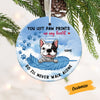 Personalized Dog Memo Never Walk Alone Circle Ornament AG302 85O58 1