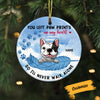 Personalized Dog Memo Never Walk Alone Circle Ornament AG302 85O58 1