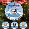 Personalized Dog Memo Never Walk Alone Circle Ornament AG302 85O58 1