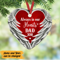 Personalized Memo Mom Dad Heart Ornament AG304 87O57 thumb 1