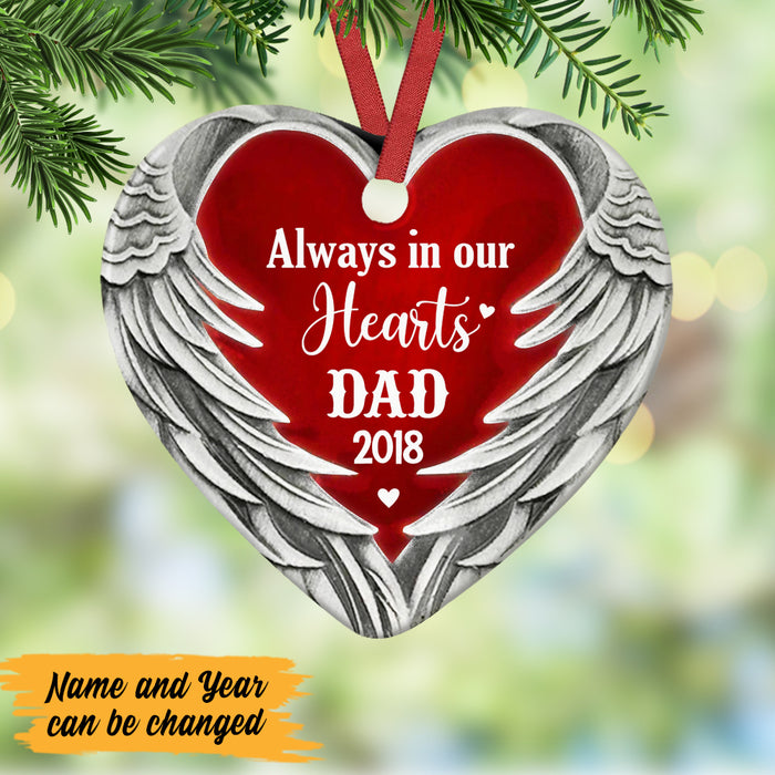 Personalized Memo Mom Dad Heart Ornament AG304 87O57 1