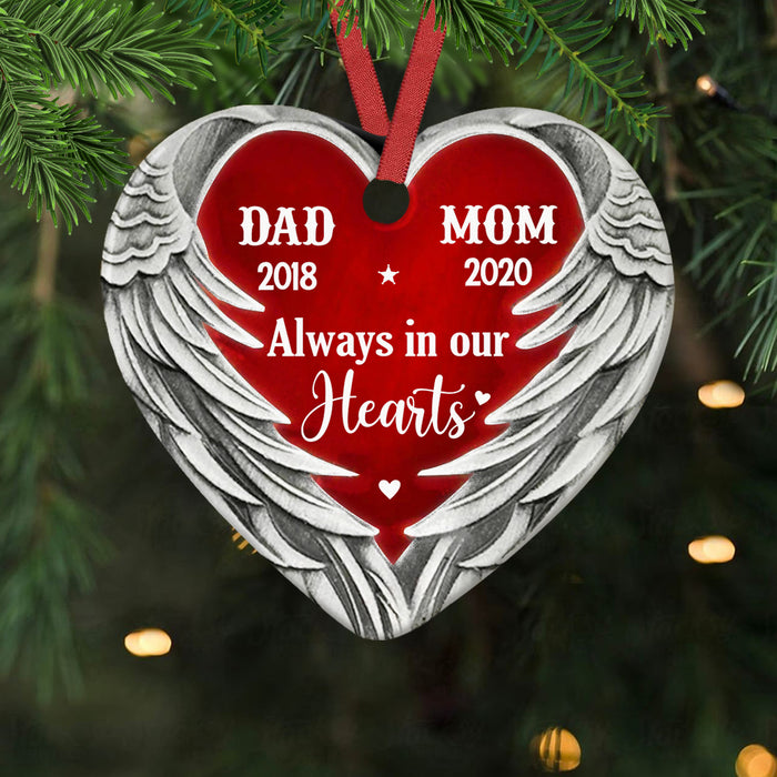 Personalized Memo Mom Dad Heart Ornament AG304 87O57 1