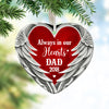 Personalized Memo Mom Dad Heart Ornament AG304 87O57 thumb 1