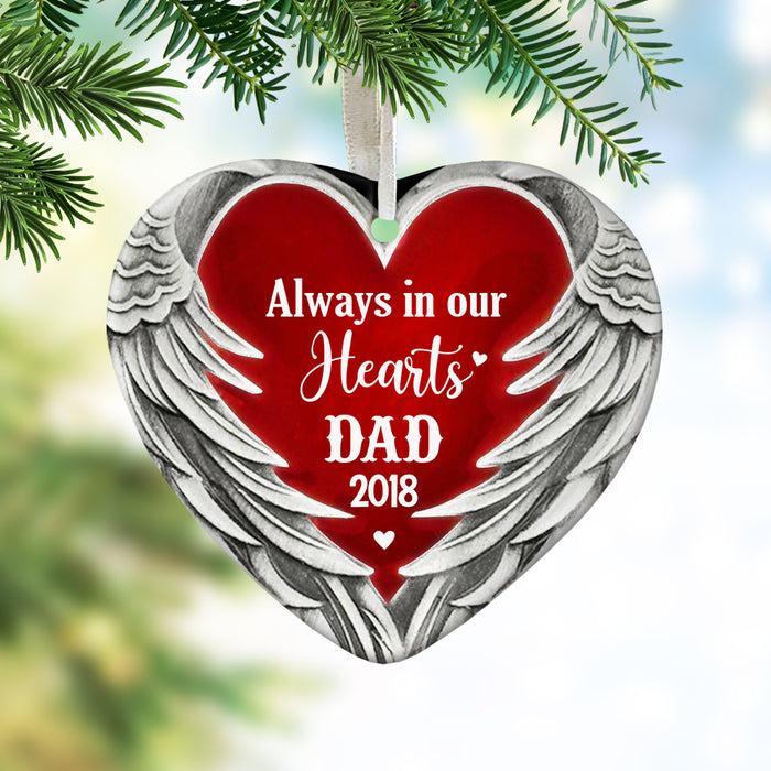 Personalized Memo Mom Dad Heart Ornament AG304 87O57 1