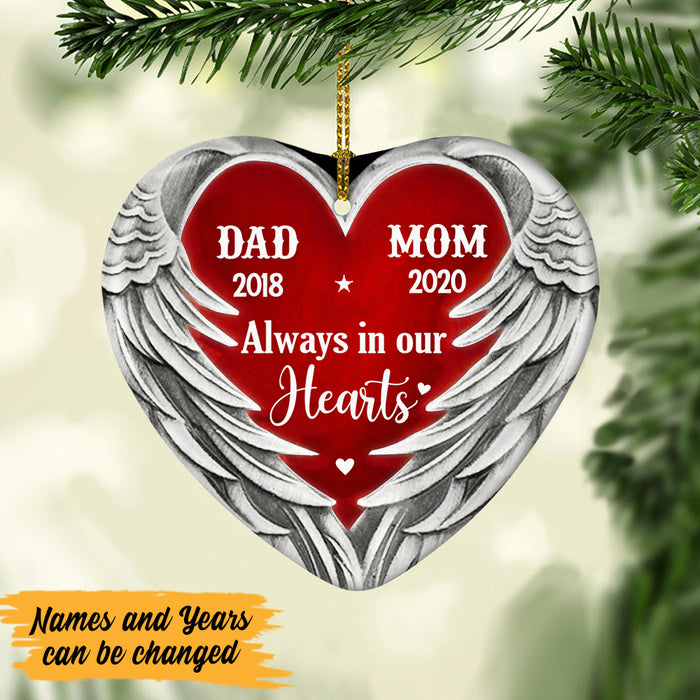 Personalized Memo Mom Dad Heart Ornament AG304 87O57 1