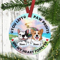 Personalized Dog Memo In My Heart Circle Ornament AG302 95O53 thumb 1