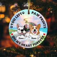 Personalized Dog Memo In My Heart Circle Ornament AG302 95O53 thumb 1