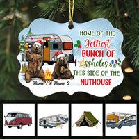 Personalized Bear Couple Camping Family Christmas Benelux Ornament AG304 81O34 thumb 1