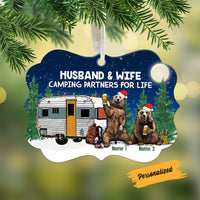 Personalized Bear Couple Camping Family Christmas Benelux Ornament AG302 81O58 thumb 1