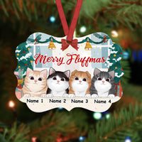 Personalized Cat Christmas Fluffmas Benelux Ornament AG301 81O36 thumb 1