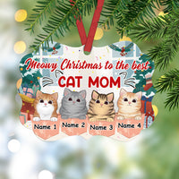 Personalized Christmas Cat Benelux Ornament AG302 26O36 thumb 1