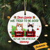 Personalized Cat Christmas Circle Ornament AG306 95O34 1