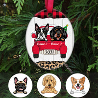 Personalized Dog Christmas Oval Ornament AG303 95O36 thumb 1