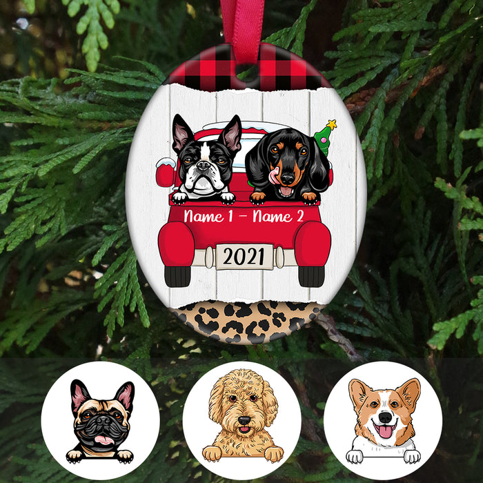 Personalized Dog Christmas Oval Ornament AG303 95O36 1