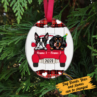 Personalized Dog Christmas Oval Ornament AG303 95O36 thumb 1