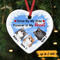 Personalized Cat Memo Heart Ornament AG301 30O47 thumb 1