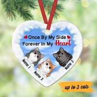 Personalized Cat Memo Heart Ornament AG301 30O47 thumb 1