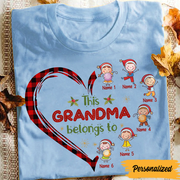 Personalized Mom Grandma Heart T Shirt AG311 30O47 1