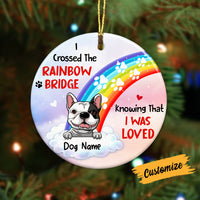 Personalized Christmas Dog Memo Rainbow Circle Ornament AG303 24O57 thumb 1