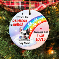 Personalized Christmas Dog Memo Rainbow Circle Ornament AG303 24O57 thumb 1